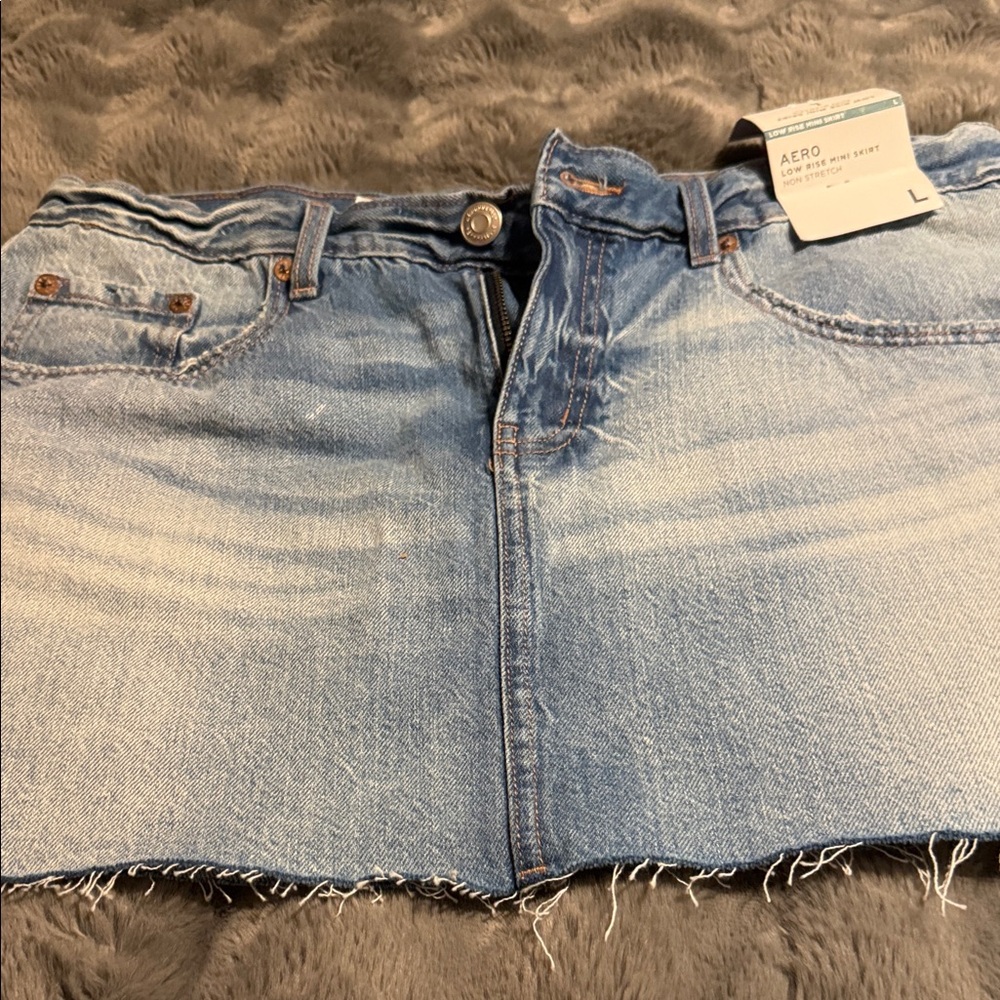 Aero Light Blue Denim Mini Skirt